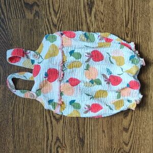 Mud Pie 9-12M overall fruit romper